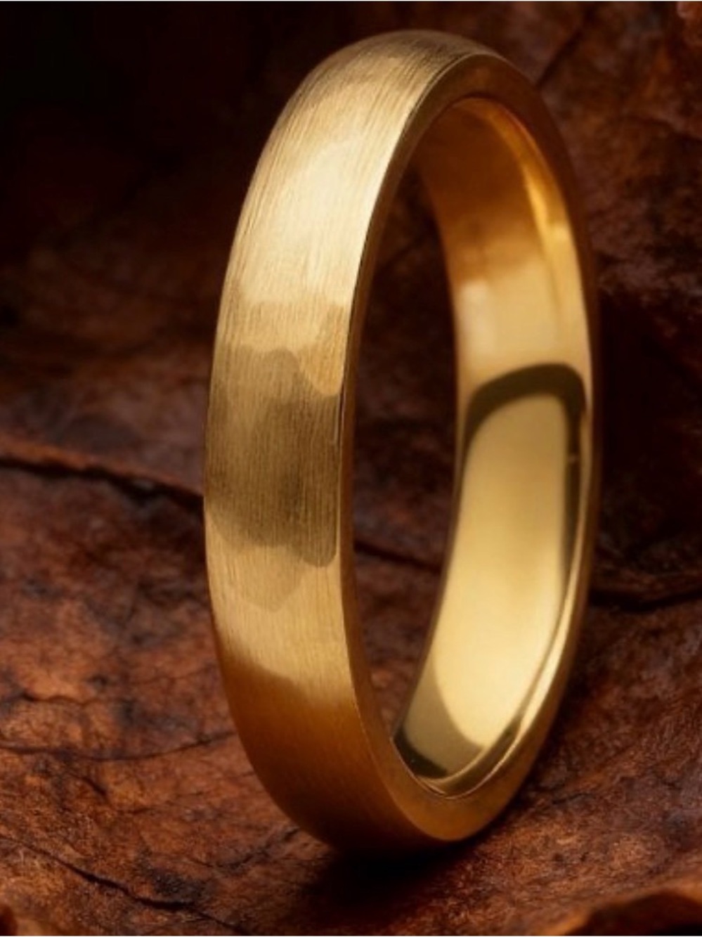 Brushed Gold Men's Band — Timeless Gold Finish